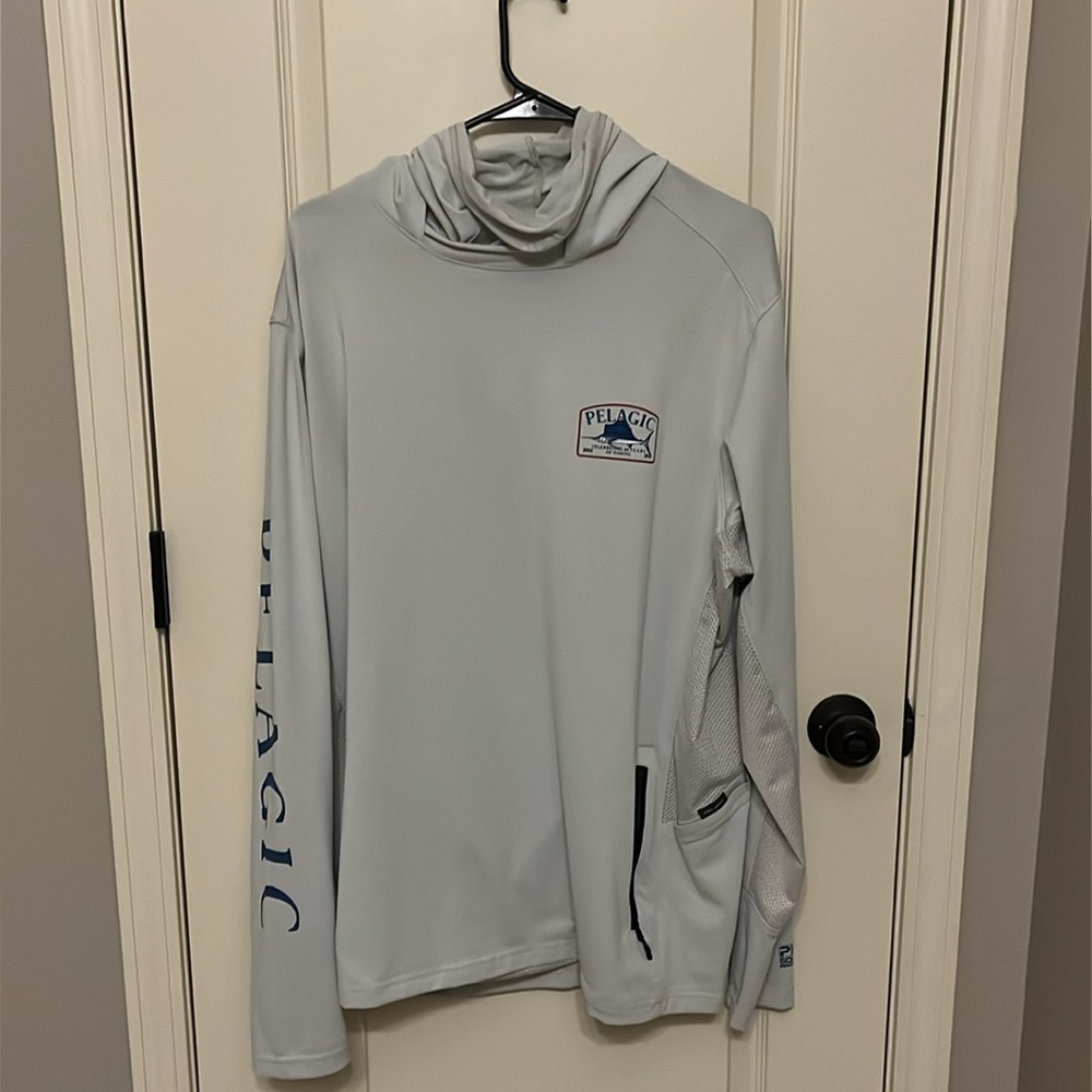 Pelagic Light Gray Hoodie